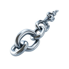 Obraz premium Strong Metal Chain Links Intertwined Strength Security Connection