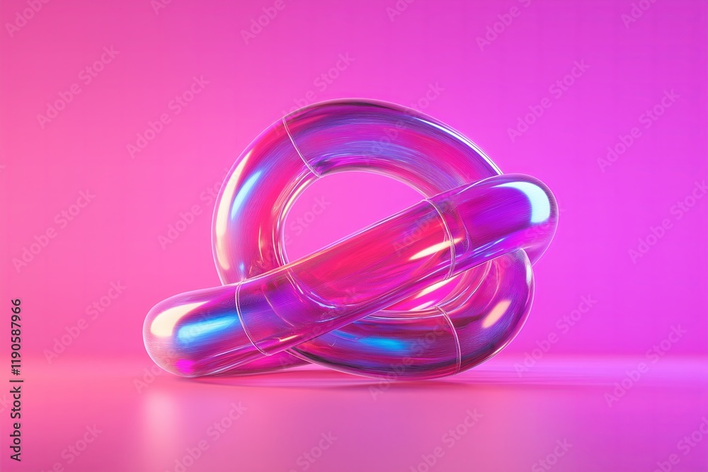 Poster A twisting and glowing 3D spiral in a vibrant color gradient.