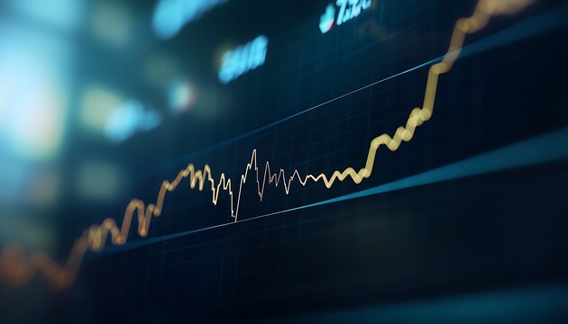 A compelling line graph showcasing stock performance effectively