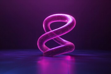 A twisting and glowing 3D spiral in a vibrant color gradient.