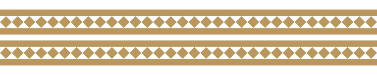 Gold ethnic border ornament. Geometric ethnic oriental seamless pattern. Stripe vector illustration. Native American Mexican African Indian tribal. Design border, textile, fabric, clothing, carpet.