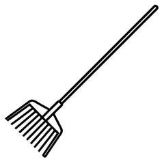 Elegant Gardening Rake Vector Design