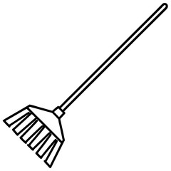 Elegant Gardening Rake Vector Design