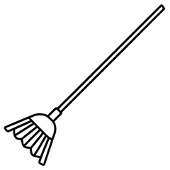 Elegant Gardening Rake Vector Design