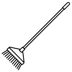 Elegant Gardening Rake Vector Design