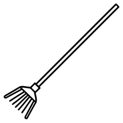 Elegant Gardening Rake Vector Design