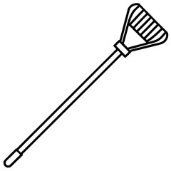 Elegant Gardening Rake Vector Design