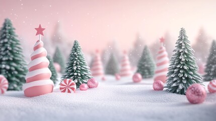 Fototapeta premium christmas tree in snow