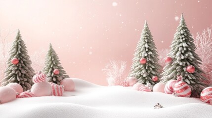 Fototapeta premium christmas tree with snow