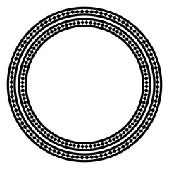 Vintage frame border ornament vector. Ethnic seamless round pattern. Mandala Floral Baroque. Classic antique ornate element. Decorative border for frame, textile, fabric, rug, tattoo, ceramic.