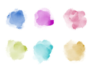 Иллюстрация Abstract watercolor shapes