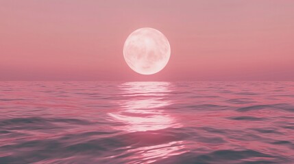 full moon over water