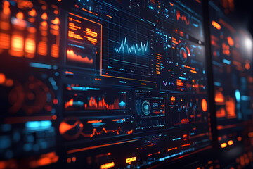 Obraz premium A glowing smart mirror displaying health stats and weather updates, symbolizing integration of technology into life