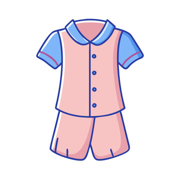 pink pajamas set cartoon style clip art preview