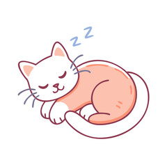cat napping vector icon, cat napping vector illustration - simple illustration of cat napping, perfect for logos cat napping 