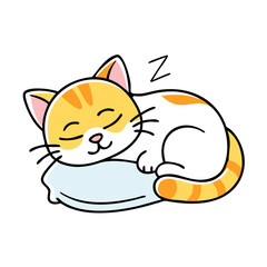 cat napping vector icon, cat napping vector illustration - simple illustration of cat napping, perfect for logos cat napping 