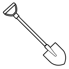 Elegant Shovel Vector Illustration
