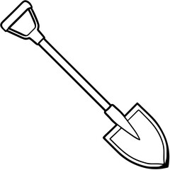 Elegant Shovel Vector Illustration