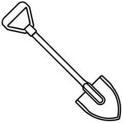 Elegant Shovel Vector Illustration