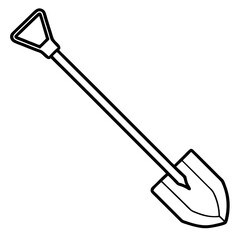 Elegant Shovel Vector Illustration