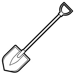 Elegant Shovel Vector Illustration