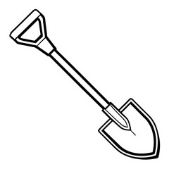 Elegant Shovel Vector Illustration