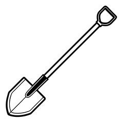 Elegant Shovel Vector Illustration