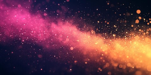 Fototapeta premium Electric pink and yellow grain texture on dark black, perfect for vibrant and abstract graphic art style book illustration