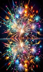 Spectacular Fireworks Display Graphic Design Resource – Vibrant Explosions and Colorful Pyrotechnics for Celebrations and Events