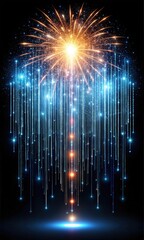 Spectacular Fireworks Display Graphic Design Resource – Vibrant Explosions and Colorful Pyrotechnics for Celebrations and Events