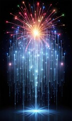 Spectacular Fireworks Display Graphic Design Resource – Vibrant Explosions and Colorful Pyrotechnics for Celebrations and Events