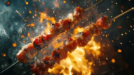 grilled meat on the grill