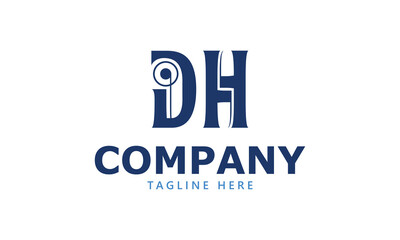 DH D dh initial logo | initial based abstract modern minimal creative logo, vector template image. luxury logotype logo, real estate homie logo. typography logo. initials logo