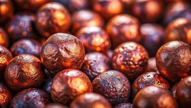 High-Grade Iron Ore Pellets: 69.5%+ Fe Content for Direct Reduction - Stock Photo