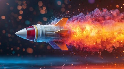 Fototapeta premium rocket in space
