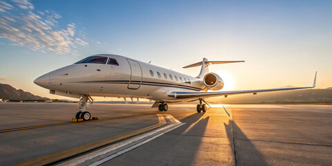 A Captivating Wide Angle View on a Sunny Day Showcasing Luxury Business Travel