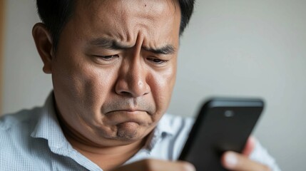 Frustrated individual clutching a smartphone, reflecting on the challenges of modern technology and communication.