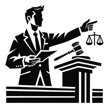 recommend clip art: Lawyer in Court,