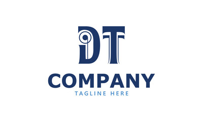 DT D dt initial logo | initial based abstract modern minimal creative logo, vector template image. luxury logotype logo, real estate homie logo. typography logo. initials logo