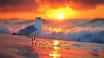 [Serene sunset beach scene at golden hour] Serene Sunset Over Tranquil Beach Scene with Golden Hour Glow & Gentle Ocean Waves