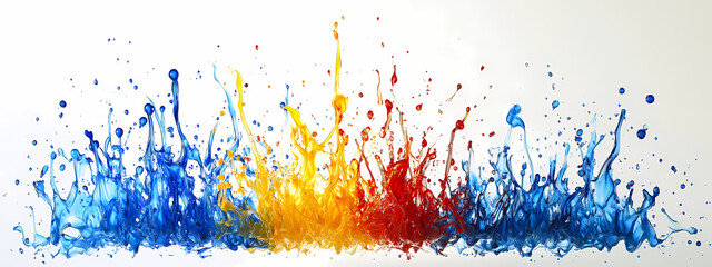 Fototapeta premium Dynamic color splashes in motion