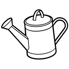 Elegant Watering Can Vector Illustration