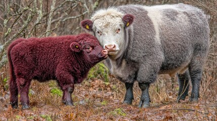 Fototapeta premium sheep and lamb