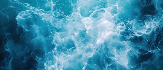 Obraz premium Ocean water churning, whitecaps, deep blue background, nautical texture