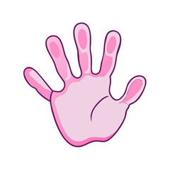kid s handprint vector icon, kid s handprint vector illustration - simple illustration of kid s handprint, perfect for logos kid s handprint 