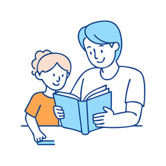 parent reading to child vector icon, parent reading to child vector illustration - simple illustration of parent reading to child, perfect for logos parent reading to child 