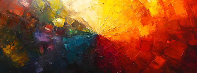 Obraz premium Detailed artistic wheel of blended colors