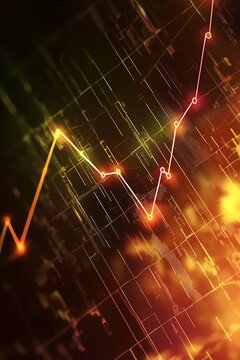 Abstract line graph symbolizing upward wealth trends.