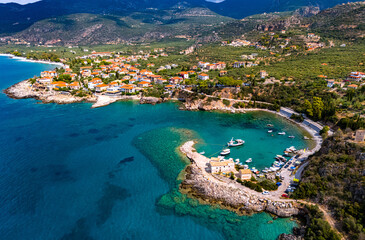 Coast at Kardamyli, Messenia on the Mani Peninsula, Greece