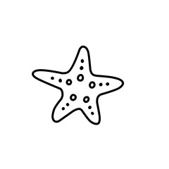 Obraz premium hand drawn starfish icon